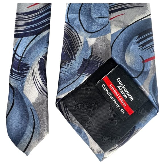 Jerry Garcia Limited Edition Silk Tie Duckworm Alarm Collection Forty Six Blue - Picture 3 of 9